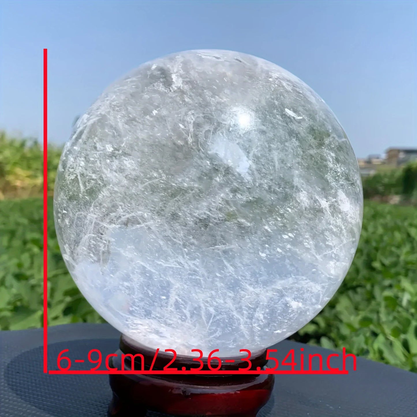 Large Clear Quartz Crystal Sphere Polished Ball Gift
