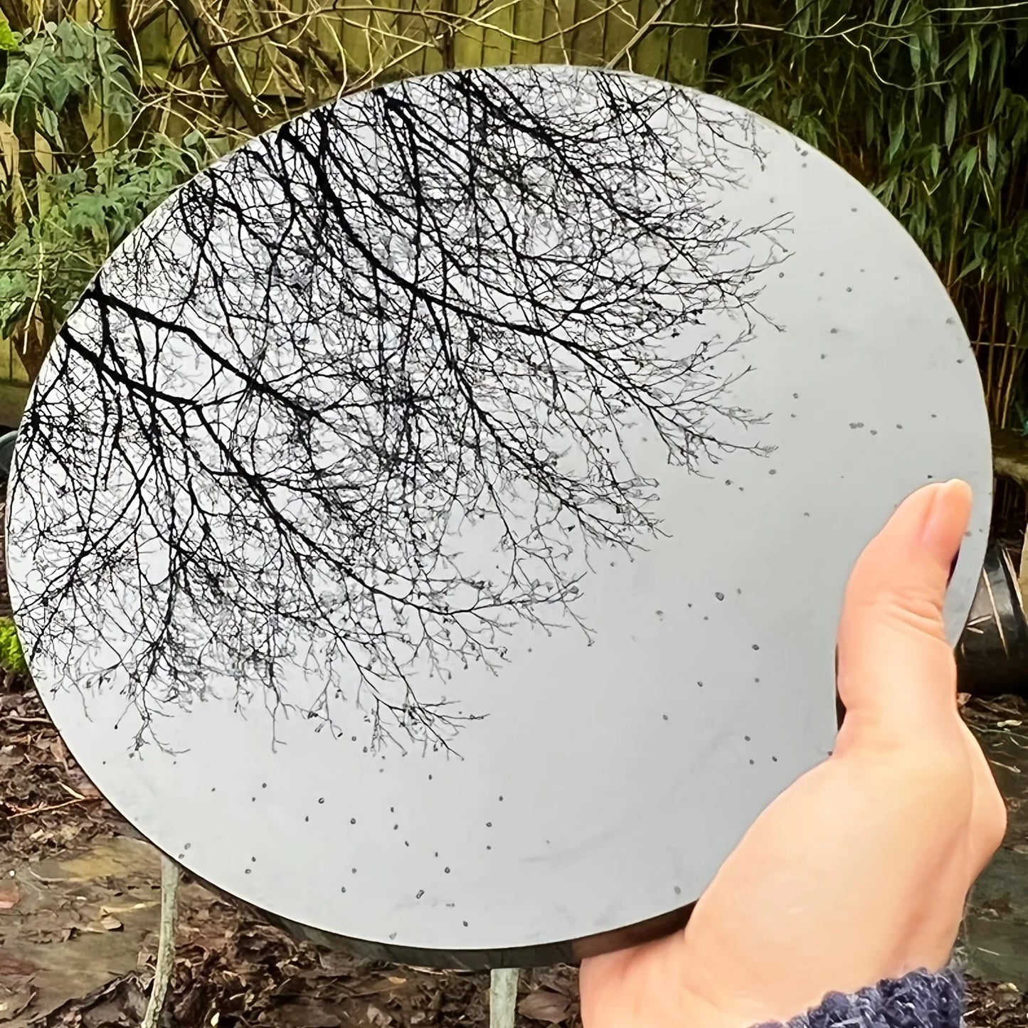 Black Obsidian Mirror Crystal Home Decor Mineral Specimen