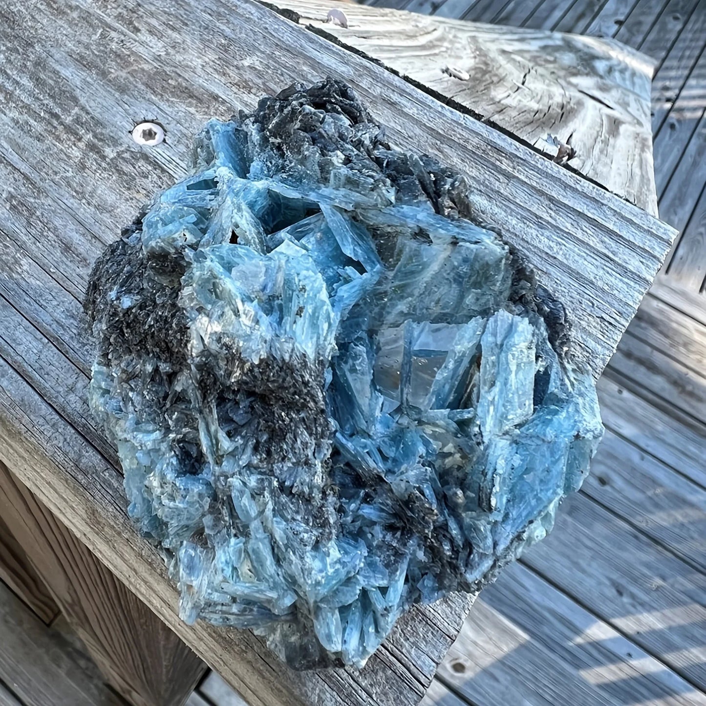 Radiant Blue Crystal Raw Specimen Garden Decor Gift