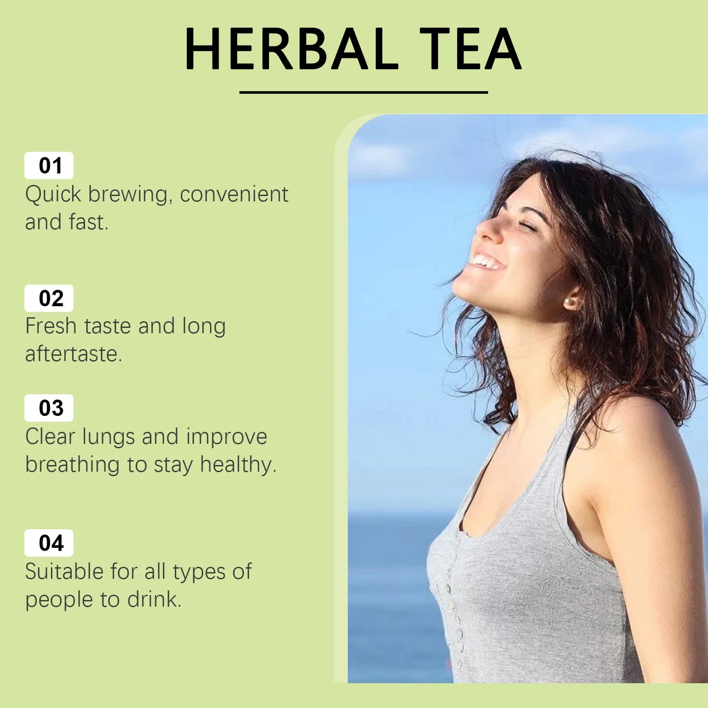 Googeer 20pcs Herbal Tea For Lung Cleansing And Liver Detox Supplement With Light Fresh Taste