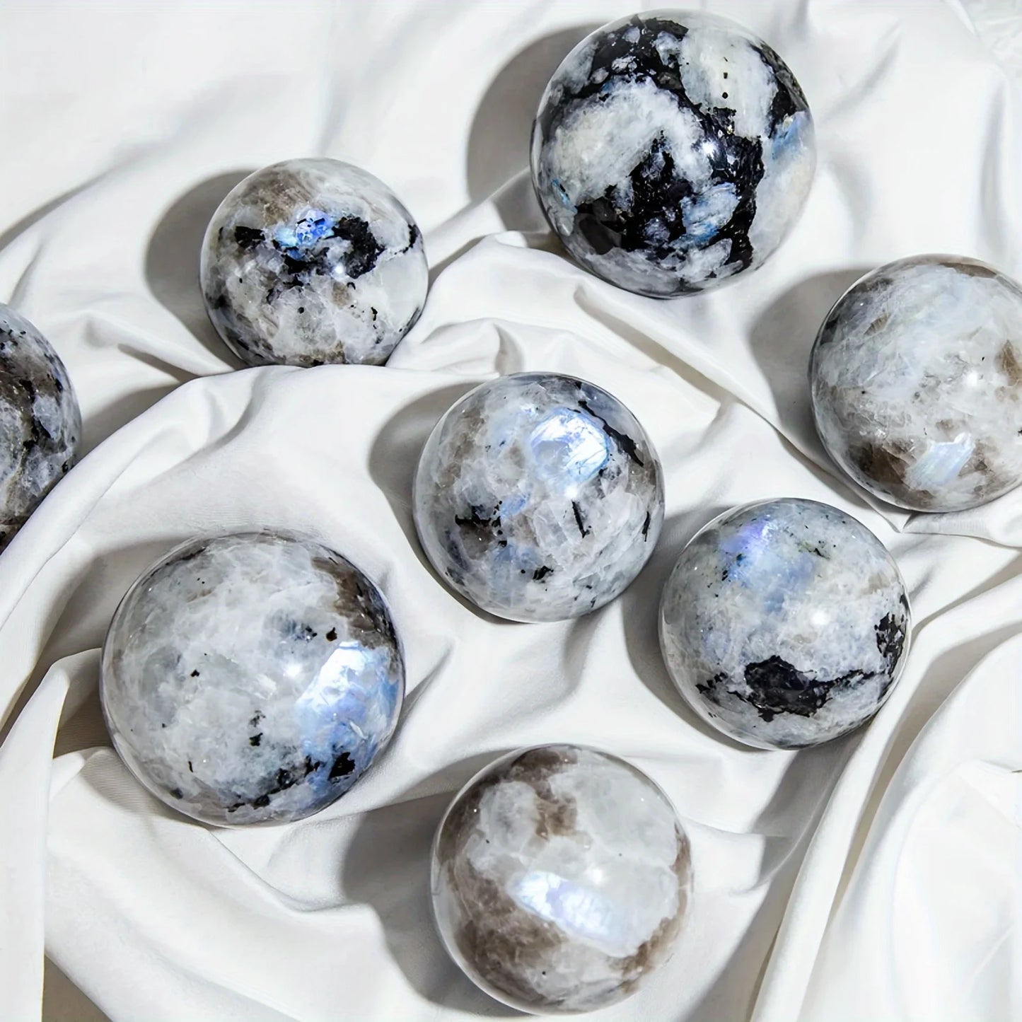 1PC Large Flash Rainbow Moonstone Crystal Sphere Elegant Home Decor Unique Gift Holiday Party Decorations