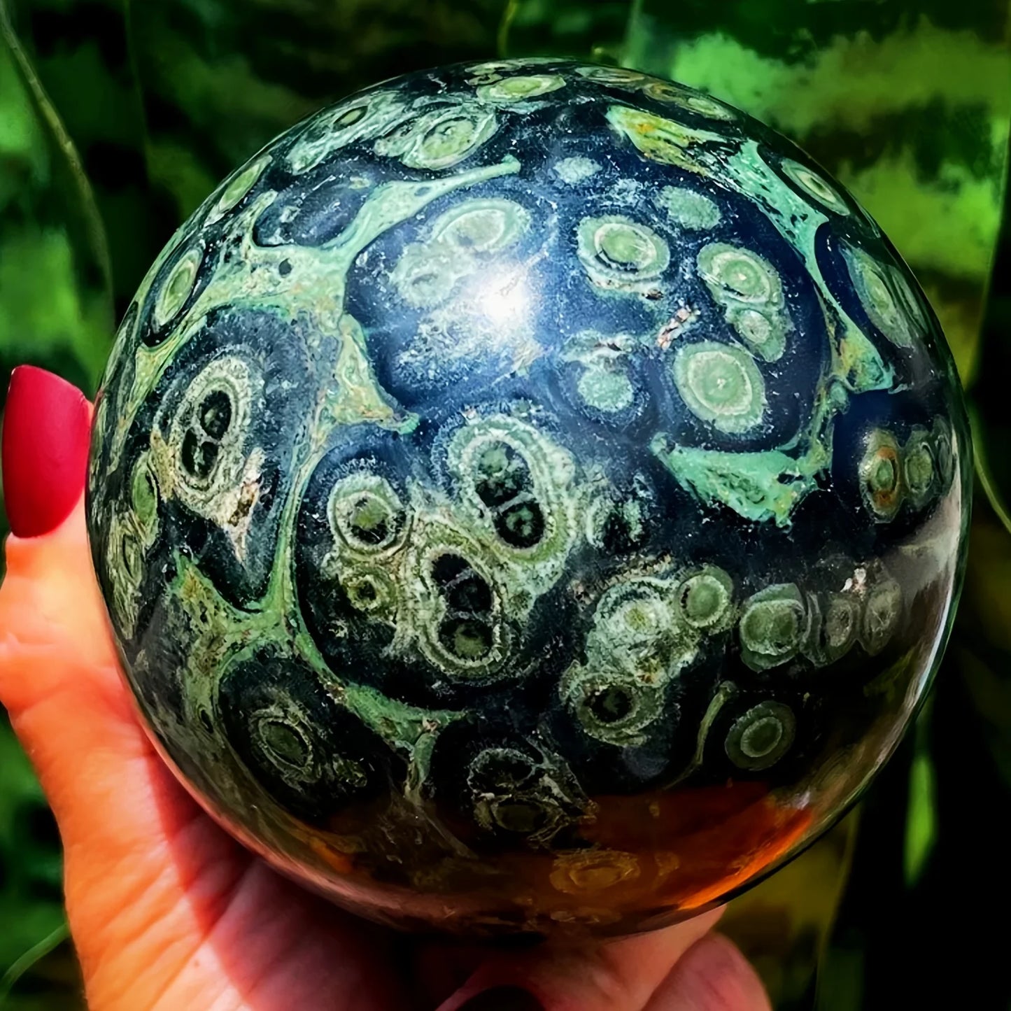 1pc Large Elegant Kambaba Jasper Sphere Polished Stone Ball for Home Decor and Gift Reiki Healing Gift