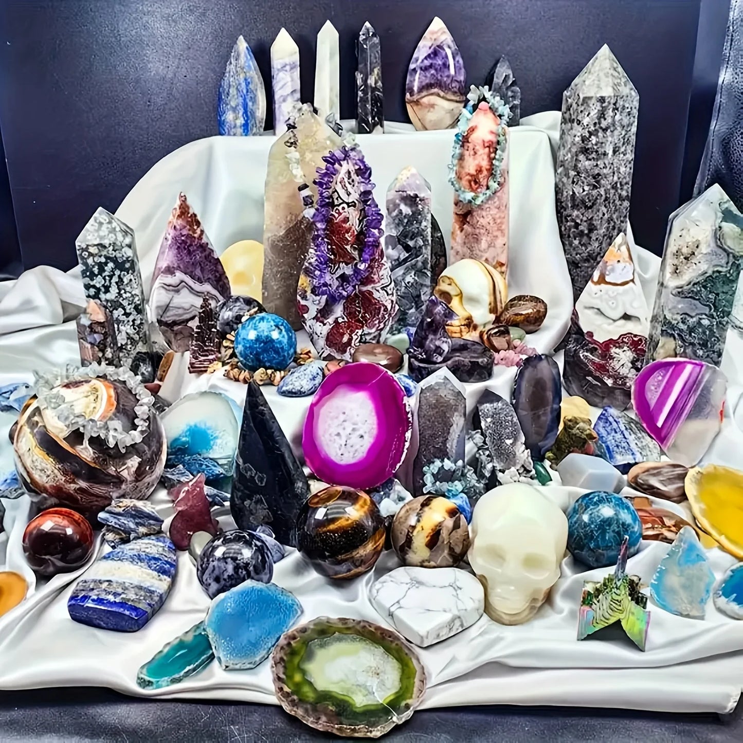 Unique Crystals Gift Box 1 To 3 Pounds Mixed Raw Stone