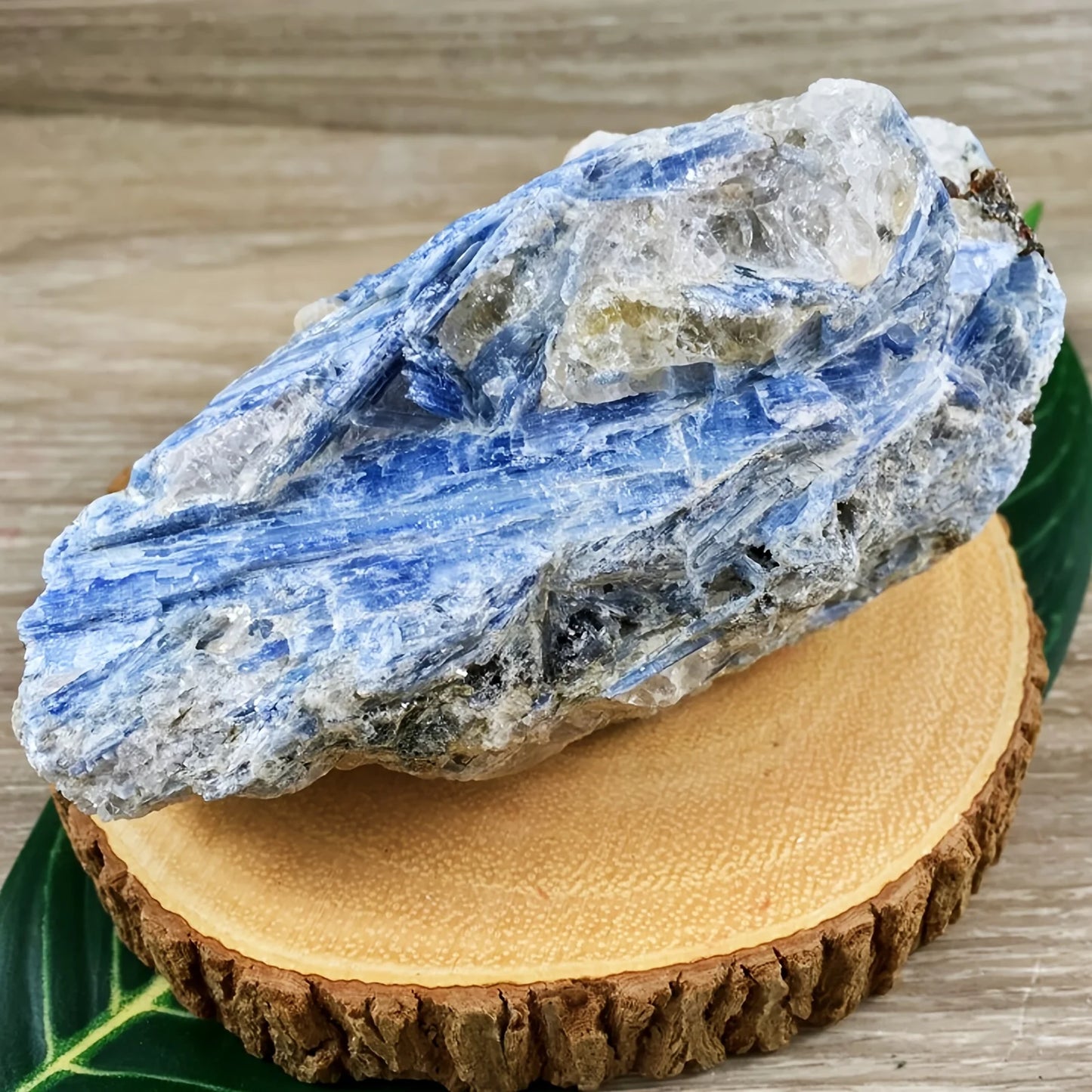 Radiant Blue Crystal Raw Specimen Garden Decor Gift
