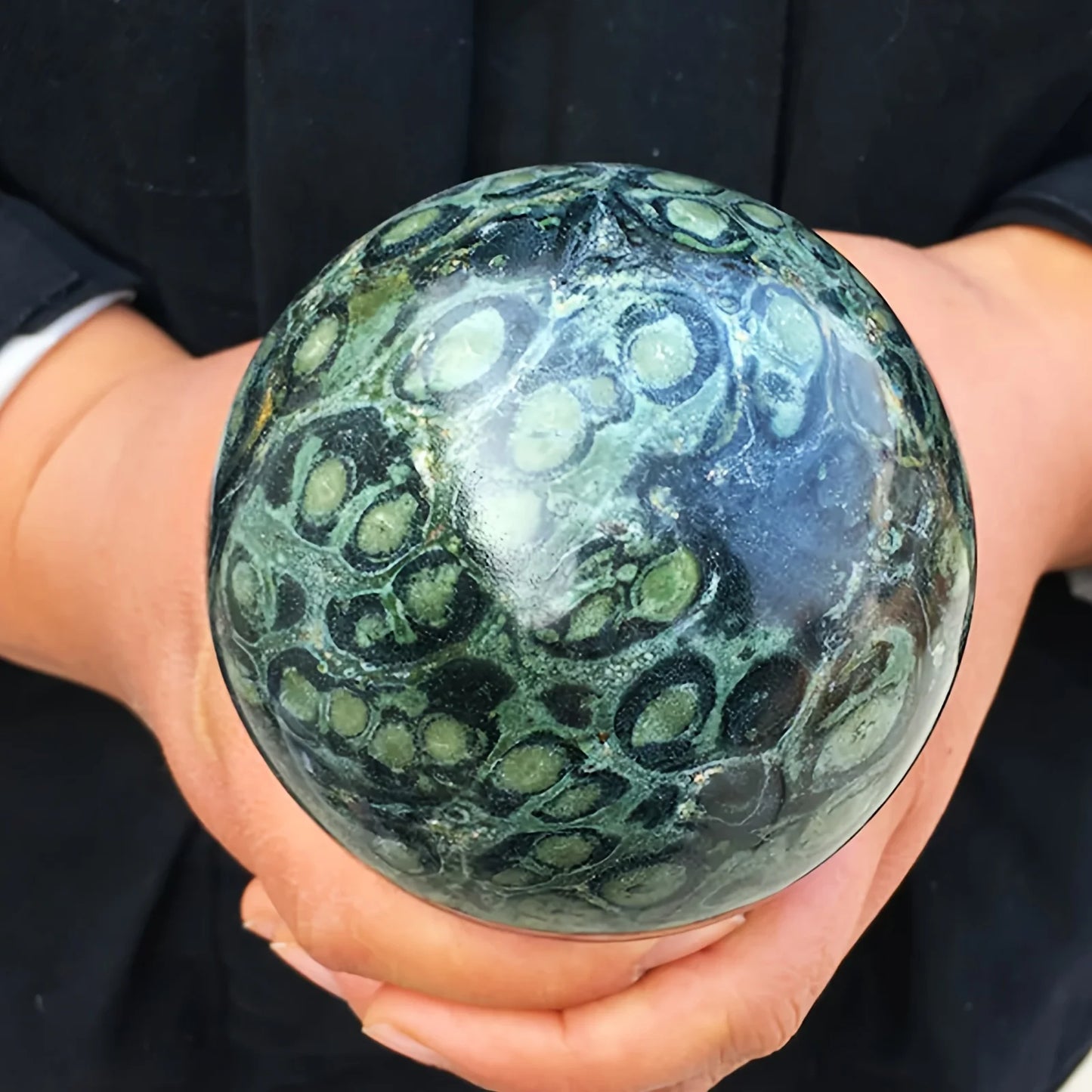 1pc Large Elegant Kambaba Jasper Sphere Polished Stone Ball for Home Decor and Gift Reiki Healing Gift