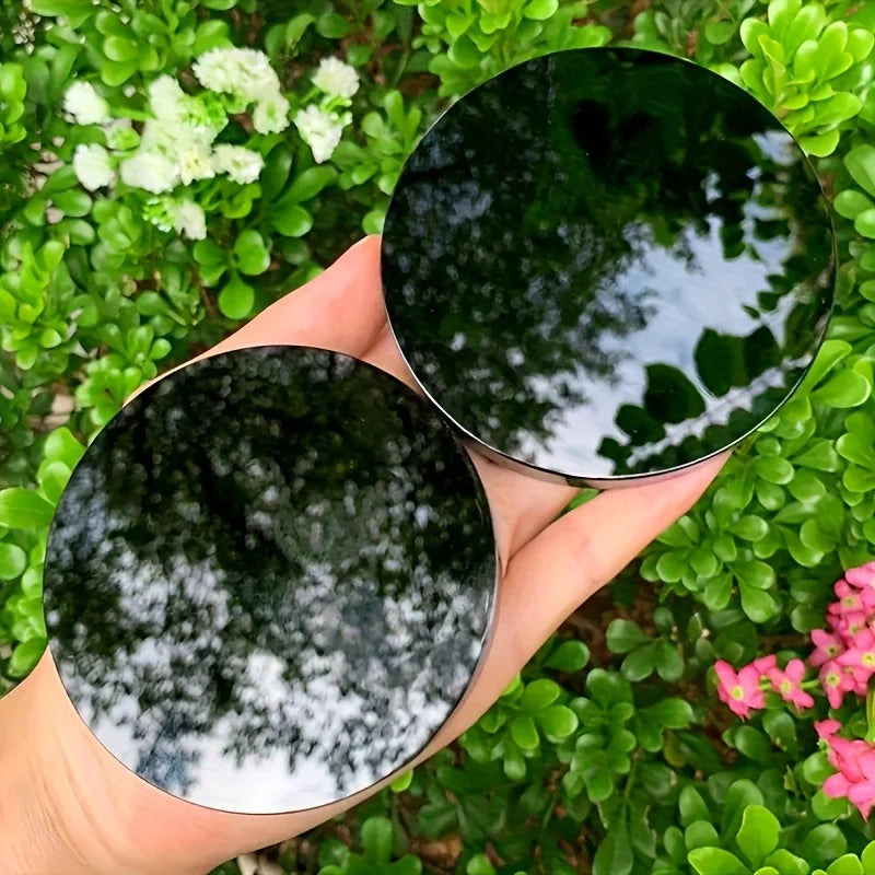 Black Obsidian Mirror Crystal Home Decor Mineral Specimen