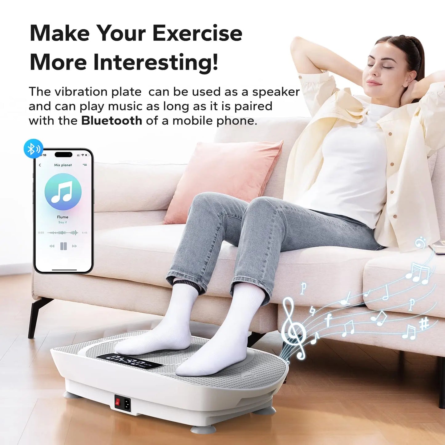 Merach Vibration Plate Exercise Machine Whole Body Workout Power Vibrate Fitness Platform for Weight Loss and Shaping