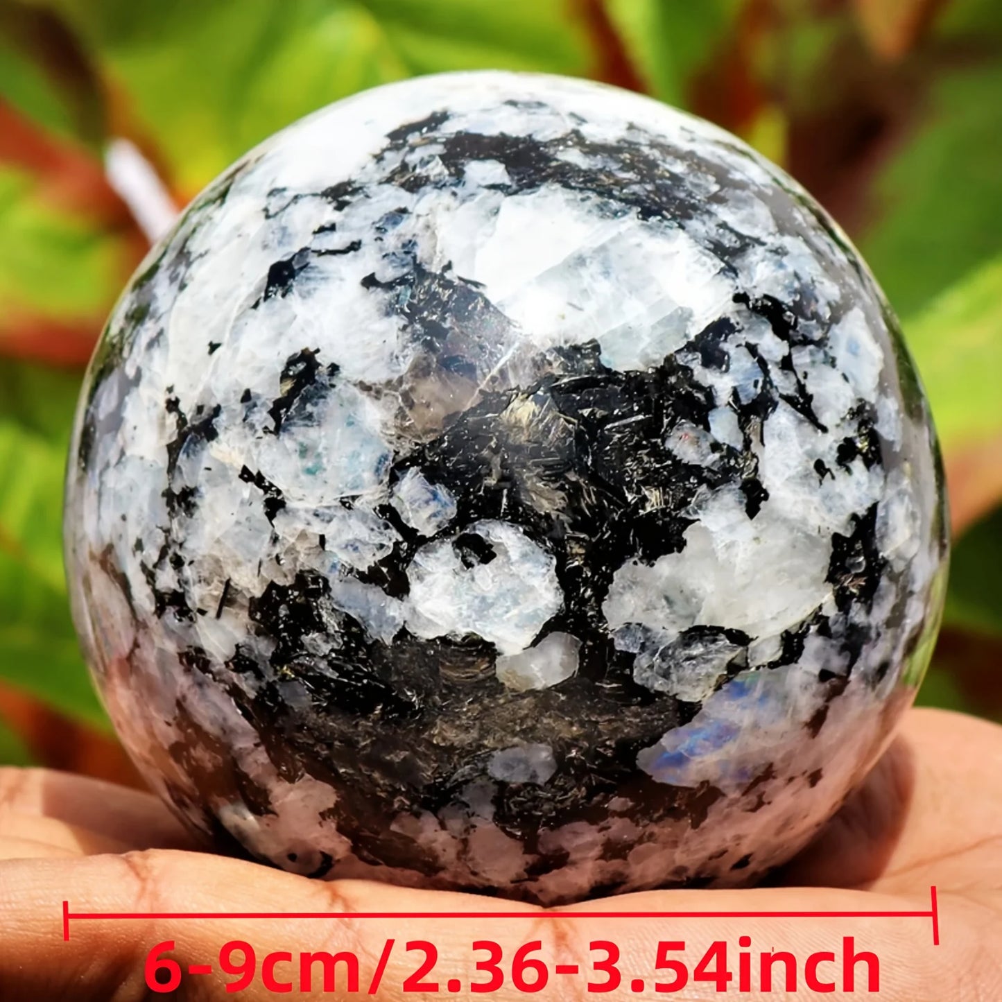 1PC Large Flash Rainbow Moonstone Crystal Sphere Elegant Home Decor Unique Gift Holiday Party Decorations