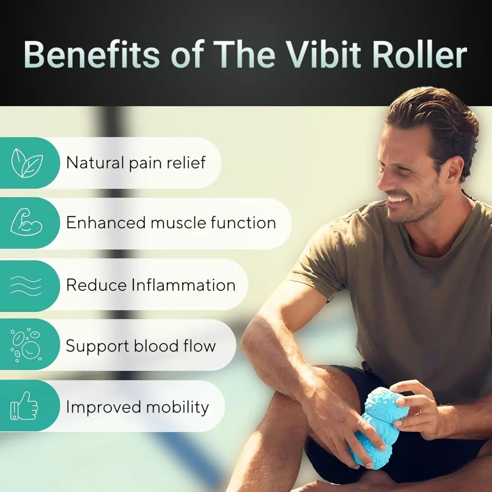 Vibratory Massager for Plantar Fasciitis Portable Foot and Body Massage Roller for Deep Tissue Pain Relief