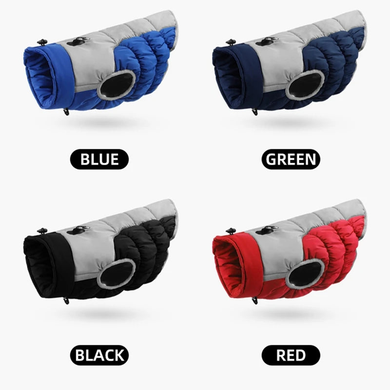 XL to 6XL Zipper Dog Winter Warm Coat Jacket Reflective Fleece Cold Weather Vest with Leash D Rings for Medium Large Dogs
