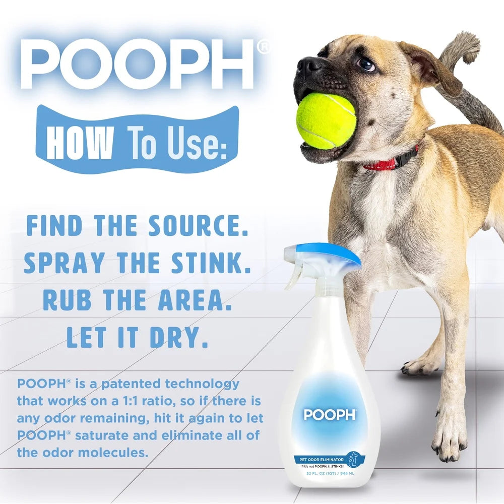 Pet Odor Eliminator Spray 32 Ounce Fragrance Free Safe for Pets Fast Acting Deodorizing Enzymatic Cleaner for Home Use