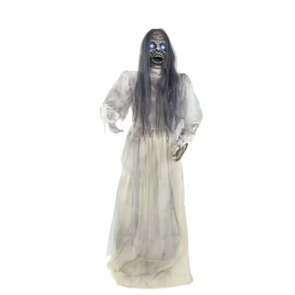 Touch Activated Halloween Animatronic Witch Haunted Woman