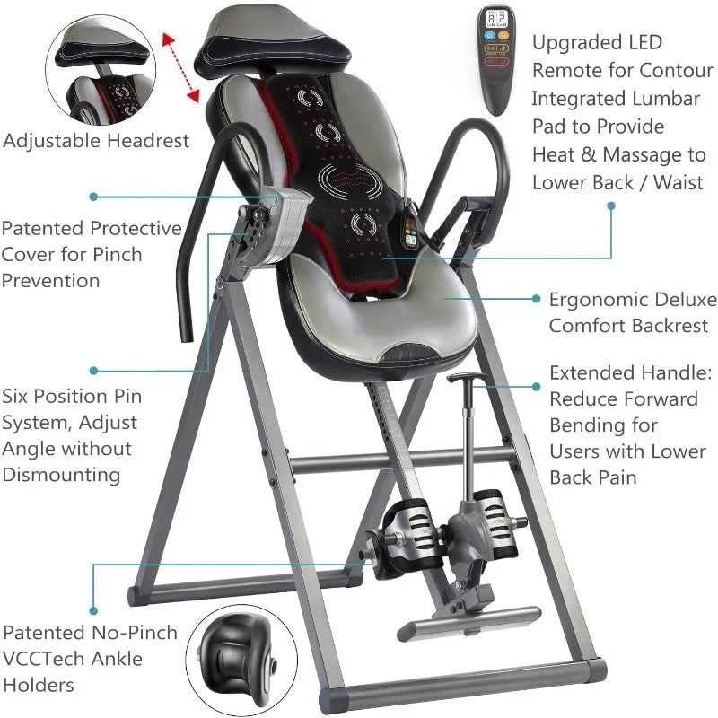 Advanced Heat and Massage Inversion Table Guaranteed Authentic
