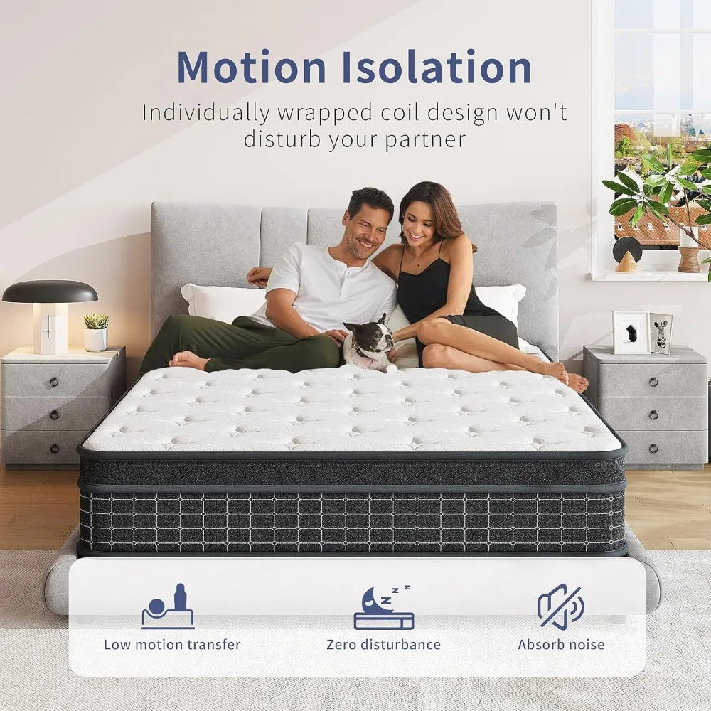 12 Inch Hybrid Mattress In A Box Pocket Coil Support