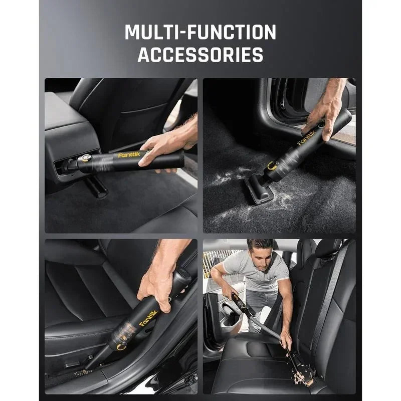 Fanttik Slim V8 Mate V8 Apex Portable Cordless Car Vacuum 12000Pa 30AW RobustClean Mini Vacuum with Flexible Hose and Pet Brush