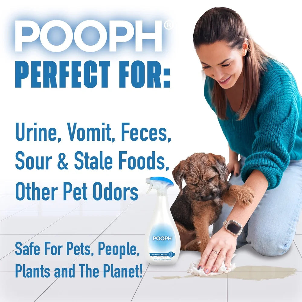 Pet Odor Eliminator Spray 32 Ounce Fragrance Free Safe for Pets Fast Acting Deodorizing Enzymatic Cleaner for Home Use