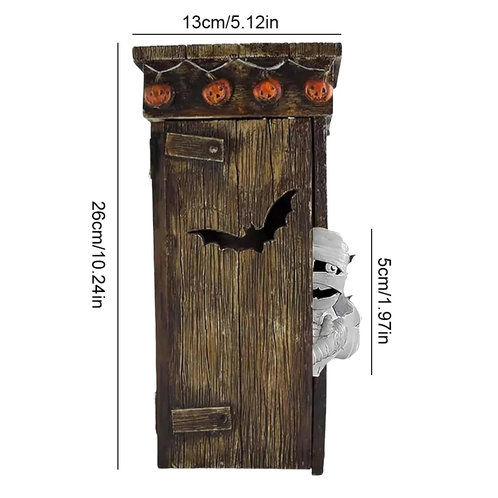 Outhouse Mummy Animated Decor Halloween Talking Ornament