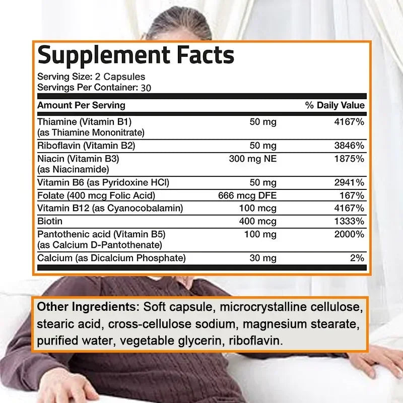 B Vitamin Complex Heart Health Nervous System Support