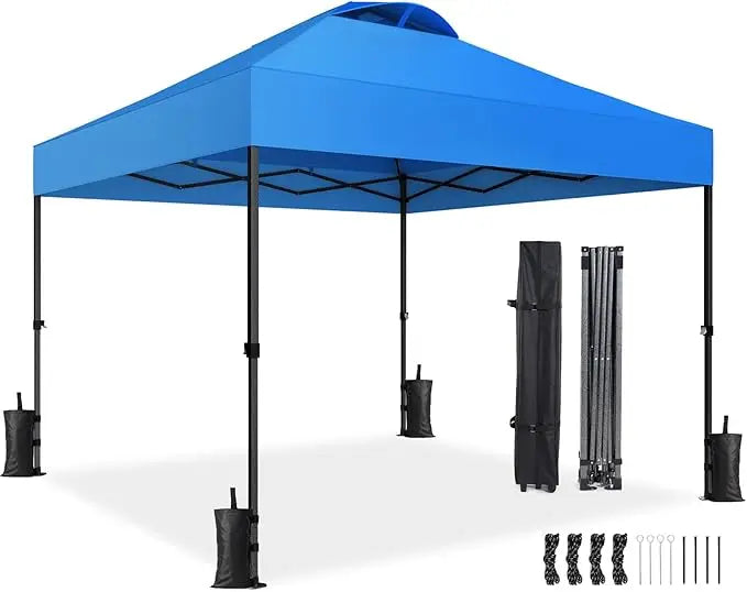 Amada 13x13 Pop Up Gazebo Outdoor Canopy Tent with Mosquito Netting for Backyard and Patio Furniture