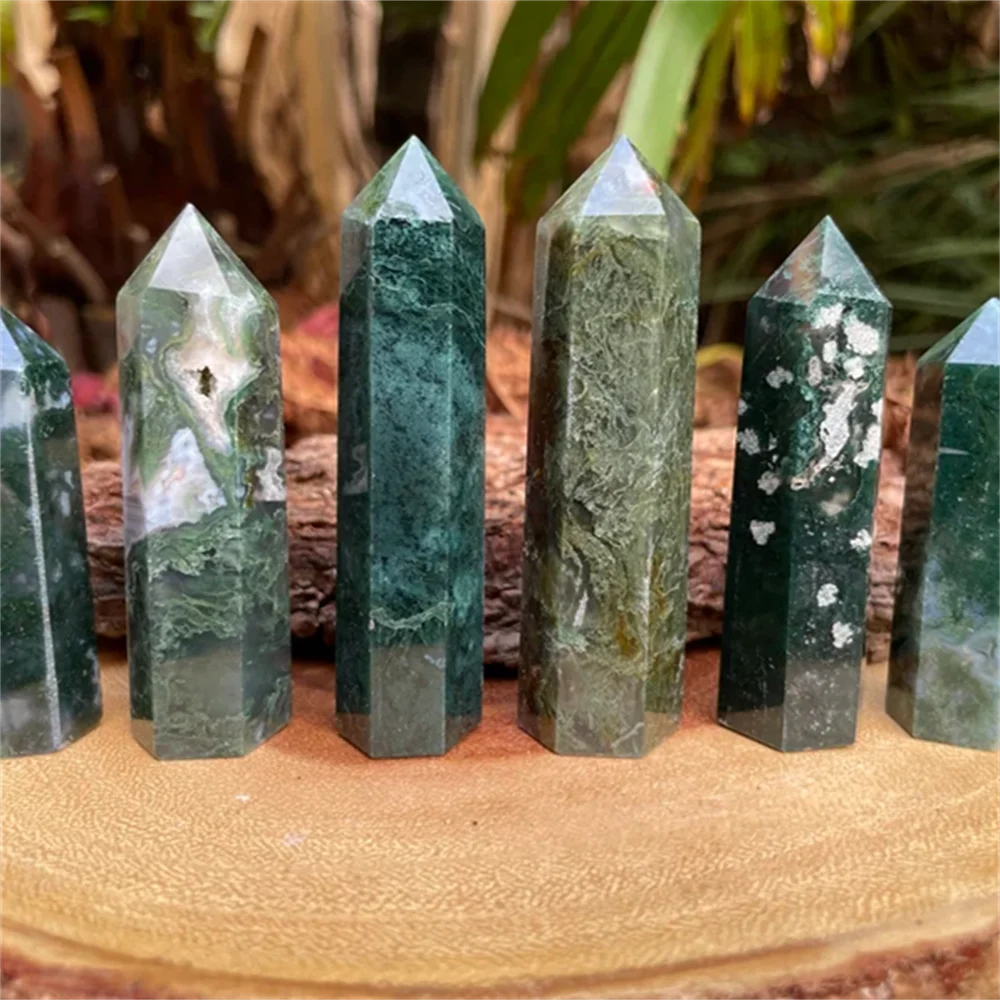Water Grass Agate Quartz Point Obelisk Tower For Home Decor