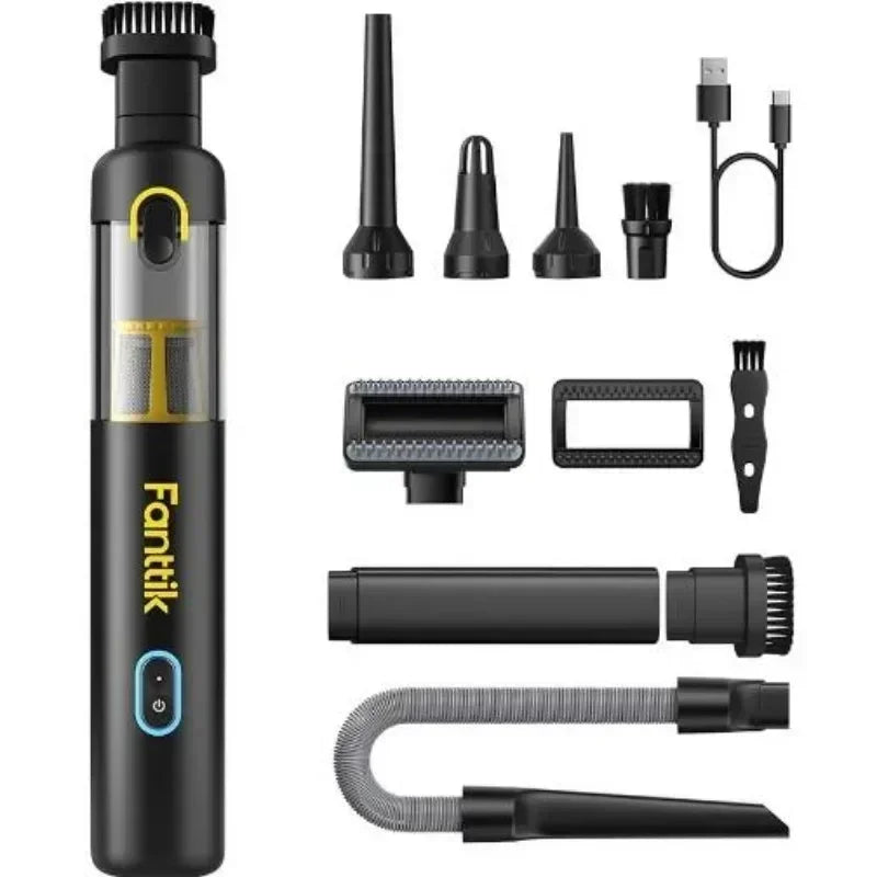 Fanttik Slim V8 Mate V8 Apex Portable Cordless Car Vacuum 12000Pa 30AW RobustClean Mini Vacuum with Flexible Hose and Pet Brush