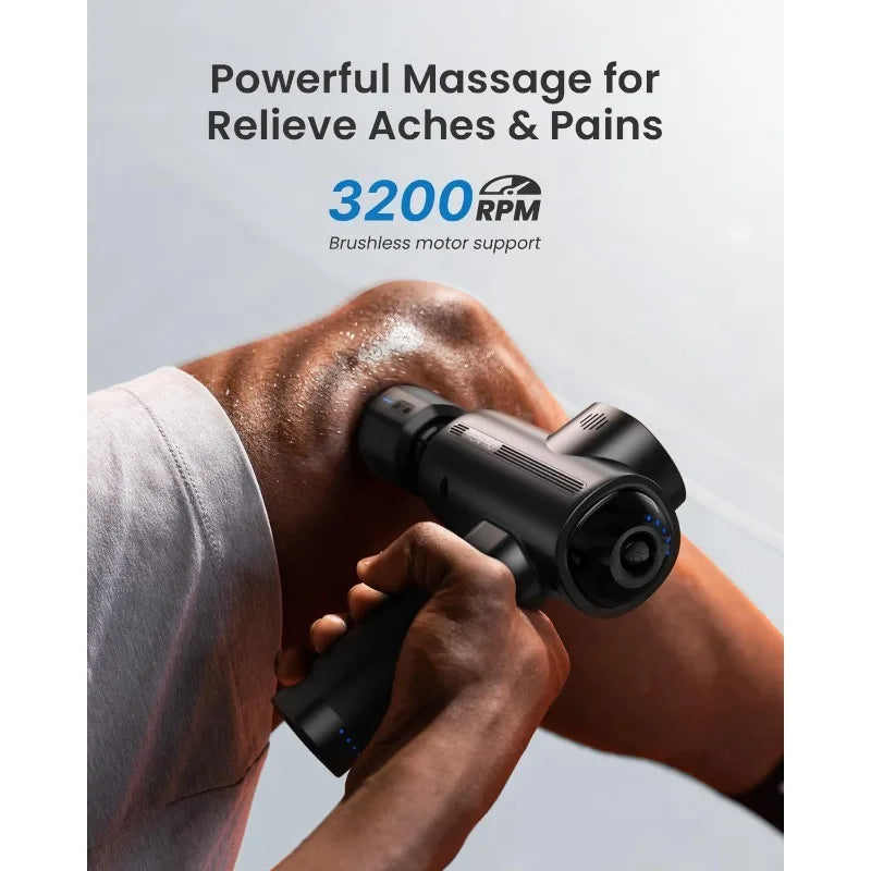 Thermacool Deep Tissue Massage Gun with Heat and Cold Head Handheld Muscle Massager FSA HSA Eligible Carry Case