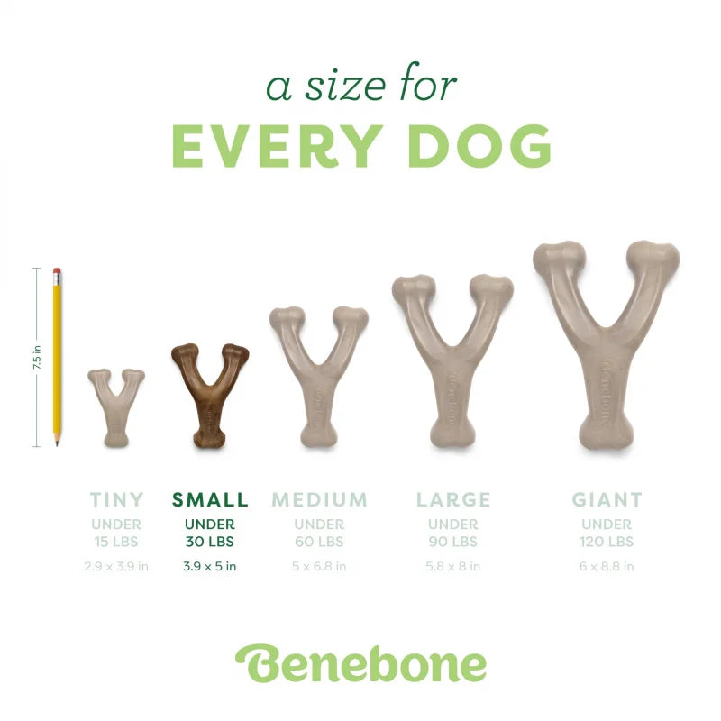 Durable Wishbone Dog Chew Toy for Aggressive Chewers Real Bacon Flavor Tough Long Lasting Chew Bone for Puppies