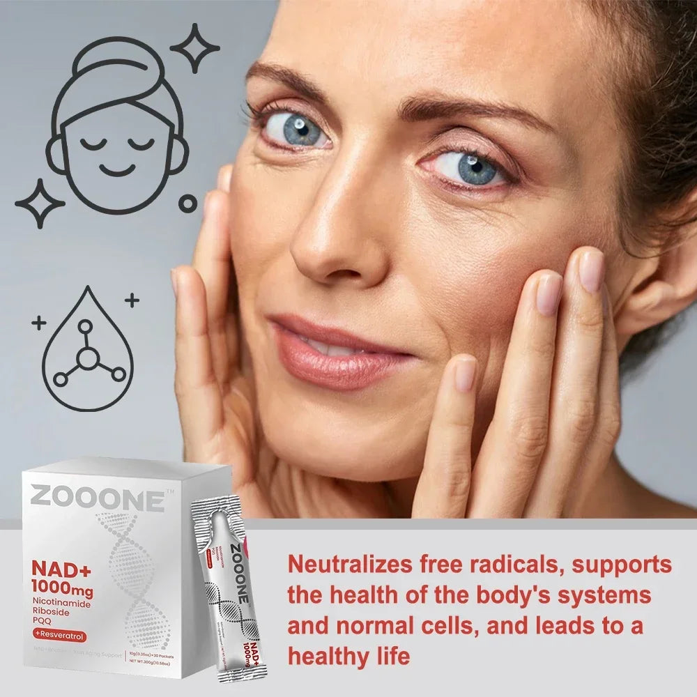 NAD Berry Drink Mix For Anti Aging Energy Focus 30 Packets