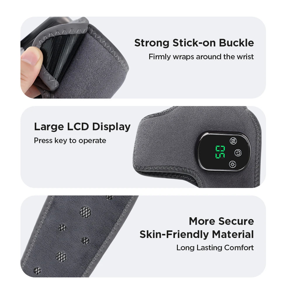 Electric Foot Heat Massager with Hot Compress and Vibration for Ankle Joint Protection