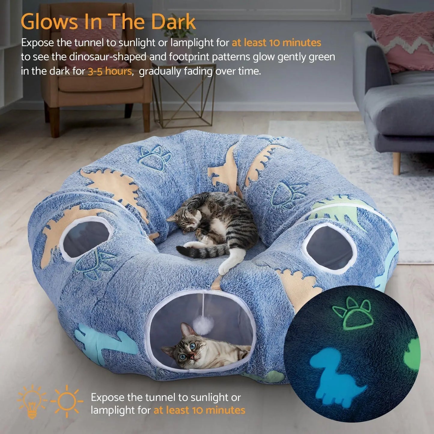 Cat Tunnels For Indoor Cats Foldable Washable Play System
