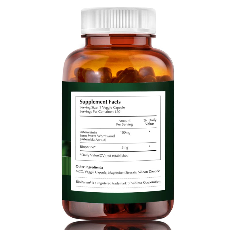 Liife Artemisinin with Biopenine Supports Healthy Aging and Digestive Health 120 Capsules 100 Mg Each 4 Month Supply From USA
