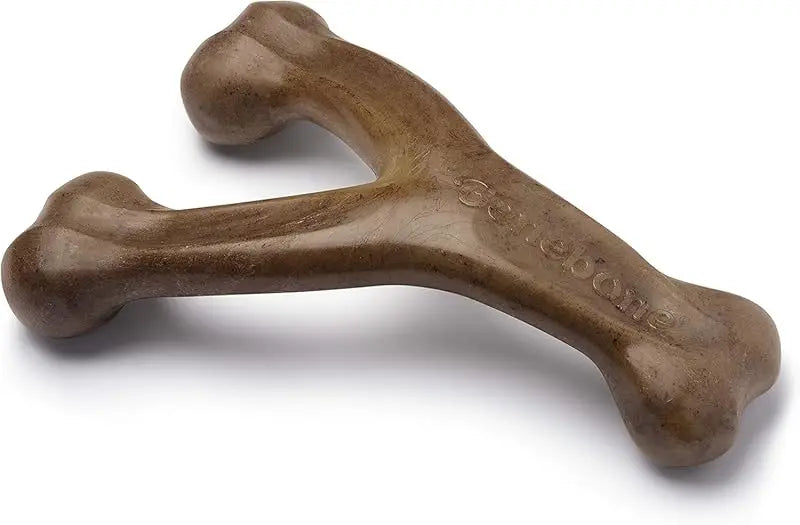 Durable Wishbone Dog Chew Toy for Aggressive Chewers Real Bacon Flavor Tough Long Lasting Chew Bone for Puppies