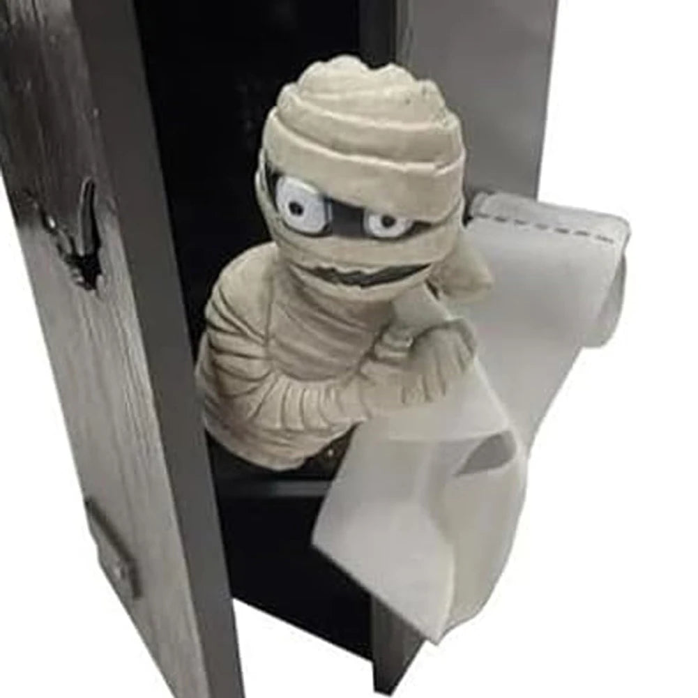 Outhouse Mummy Animated Decor Halloween Talking Ornament