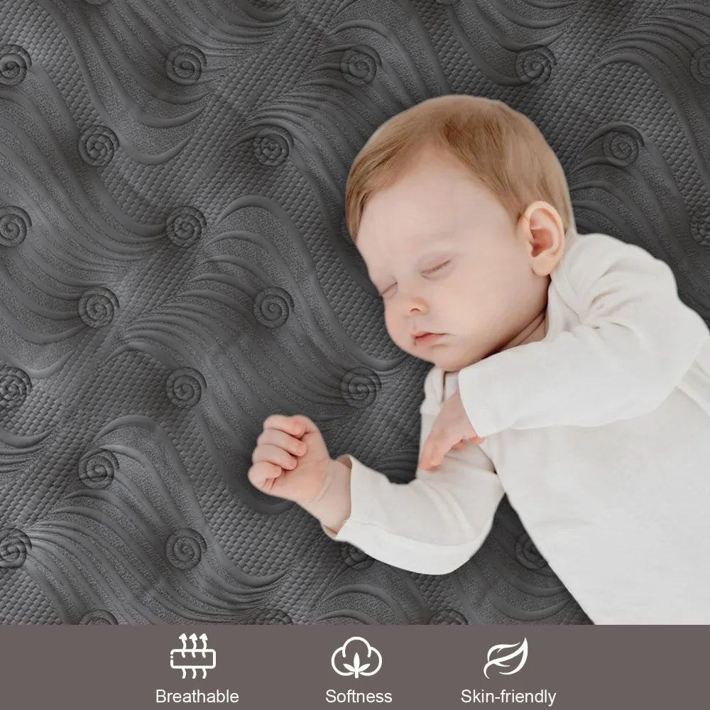 Queen 12 Inch Hybrid Mattress Black Gel Memory Foam