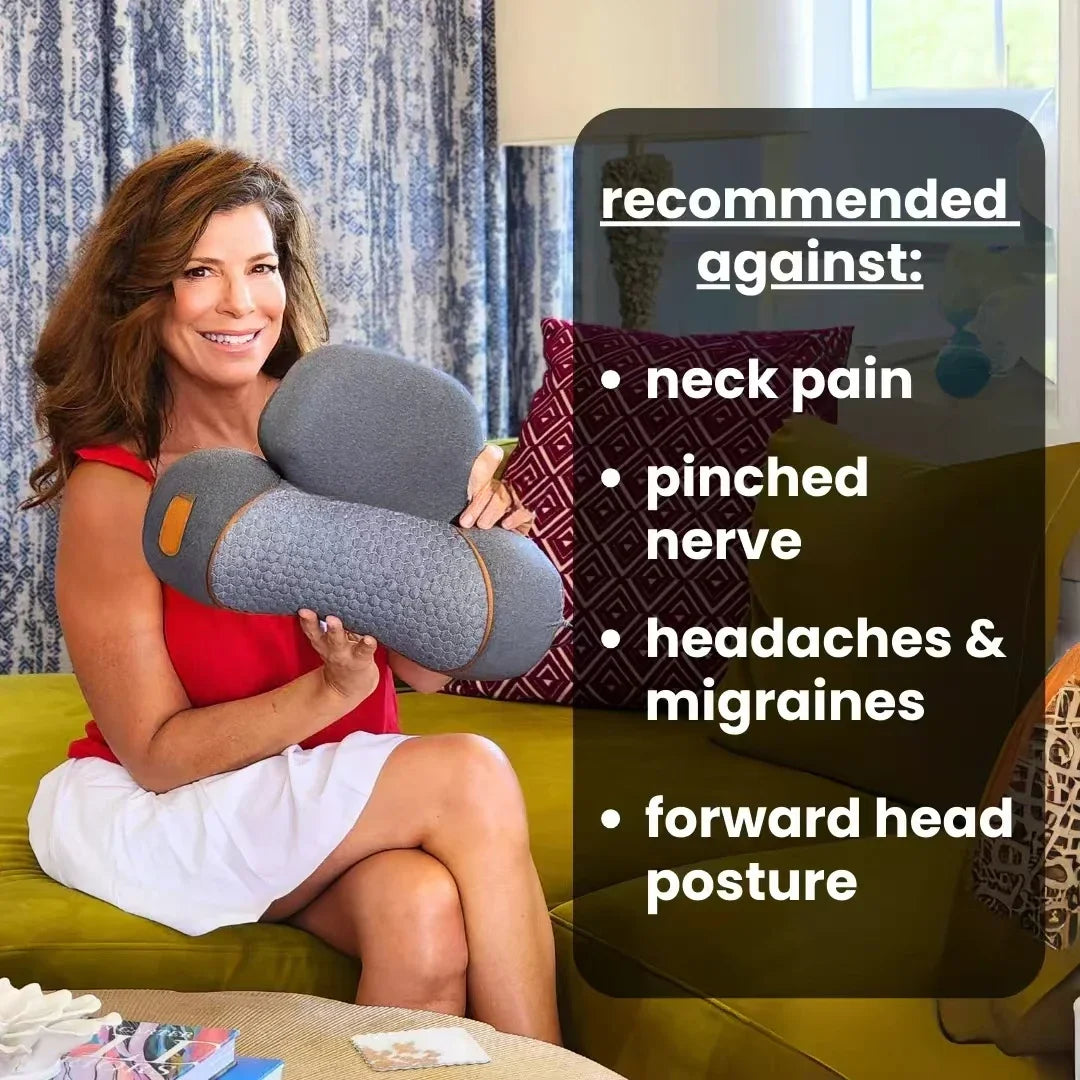 Cosseal 3 in 1 Neck Massager Cervical Pillow with Hot Compress Vibration Massage and Neck Traction Relaxation Support