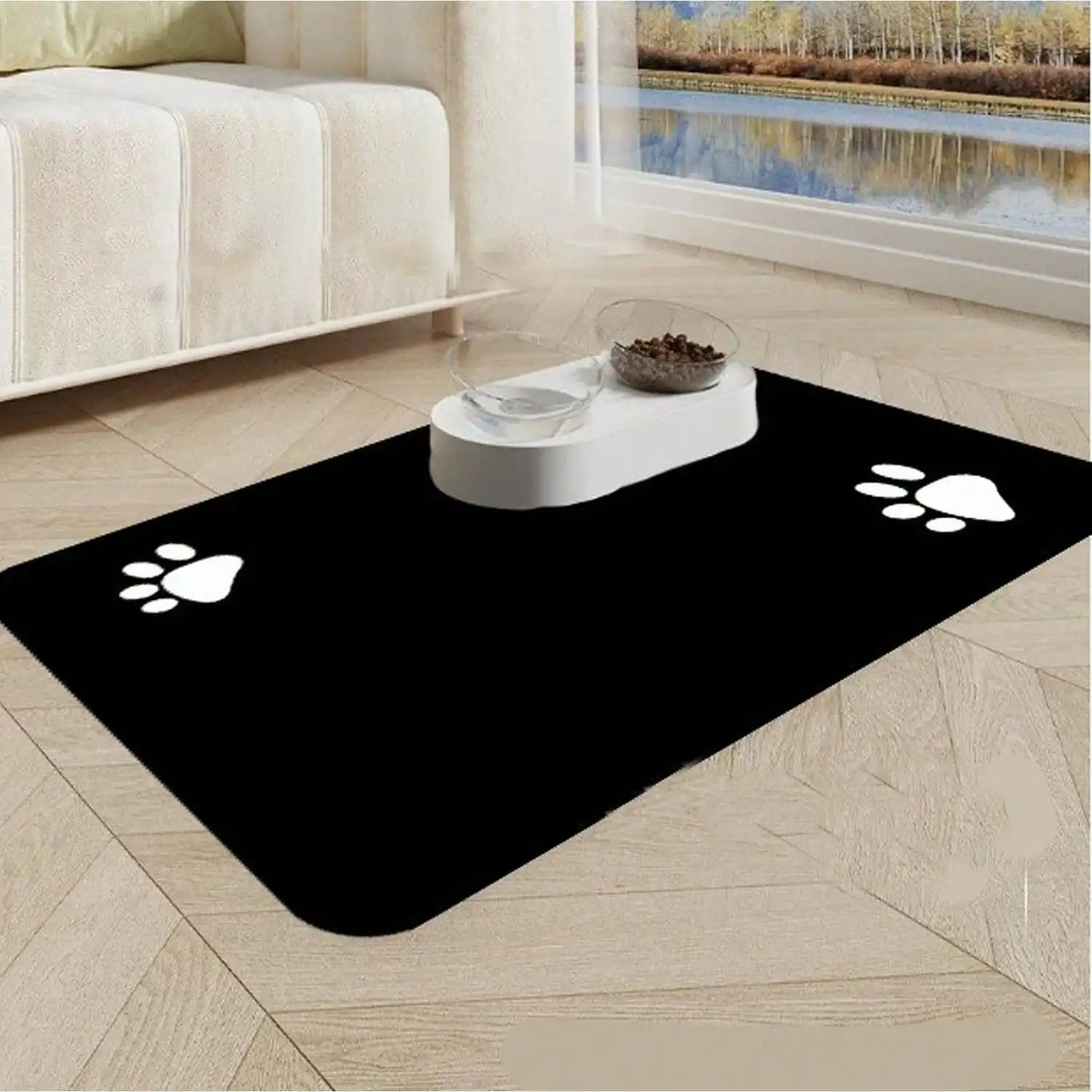 Diatom mud floor mat, pet feeding mat, absorbent mat, stain free, quick drying dog drinking mat, dog accessories, pet supplies