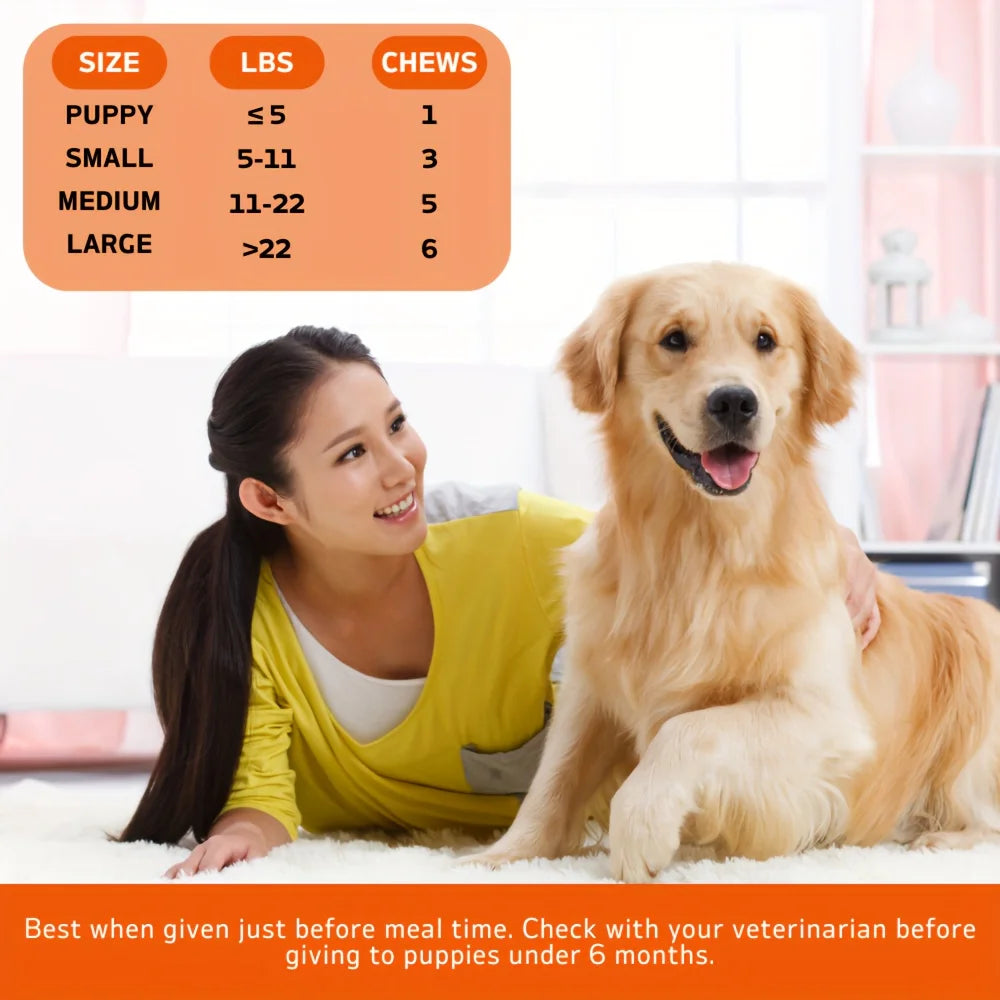 360 Chews TenderTouch Multivitamin Dog Supplement 3 Pack 540g Grain Free with Digestive Enzymes
