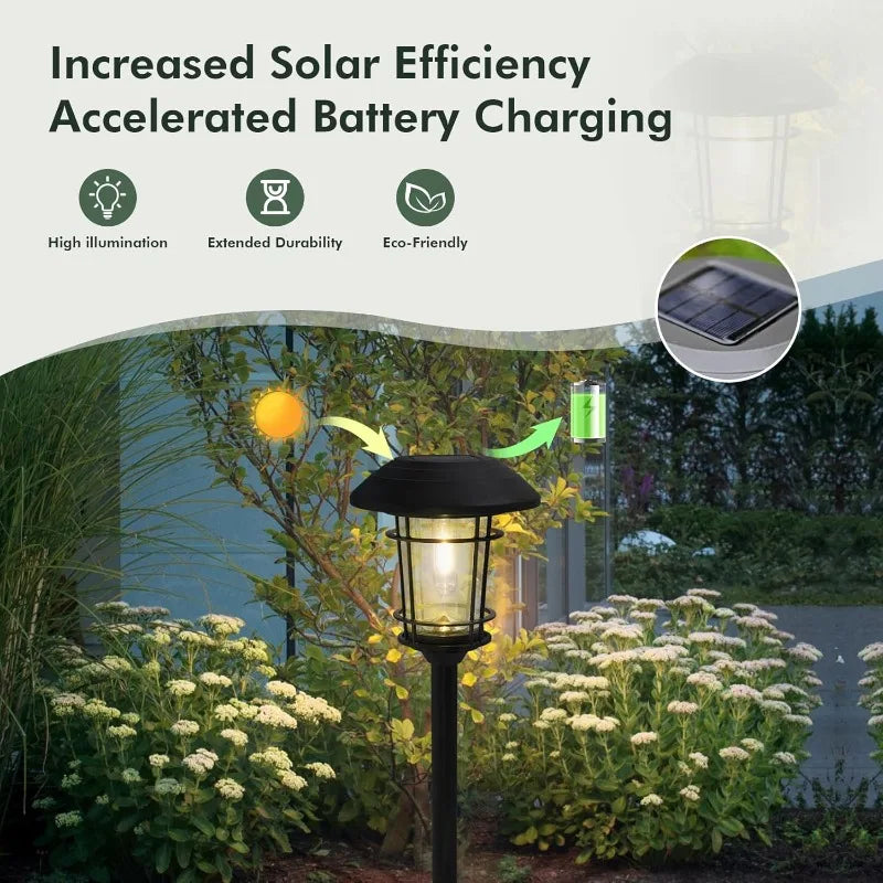 Grand Patio Solar Outdoor Lights 10 Pack Glass Pathway