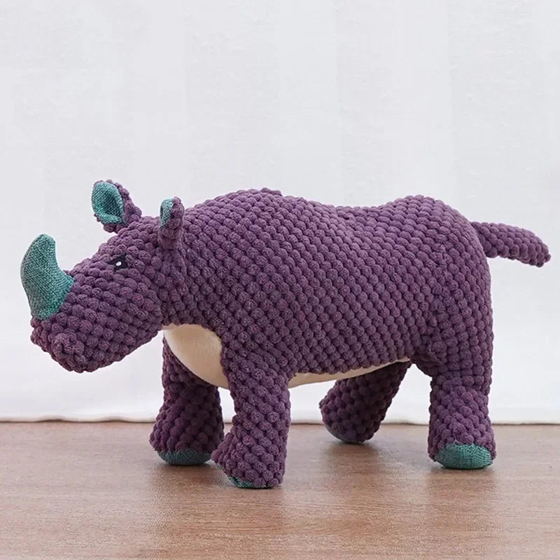 Squeaky Dog Chew Toys Plush Dinosaur For Medium Large Dogs