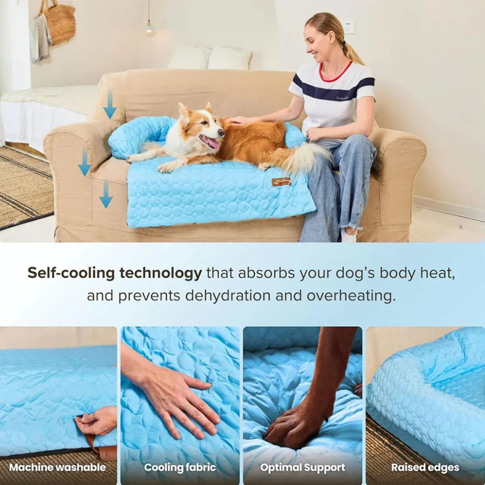 Chill Relief Dog Cooling Mattress Pad Durable Washable Bed For Dogs