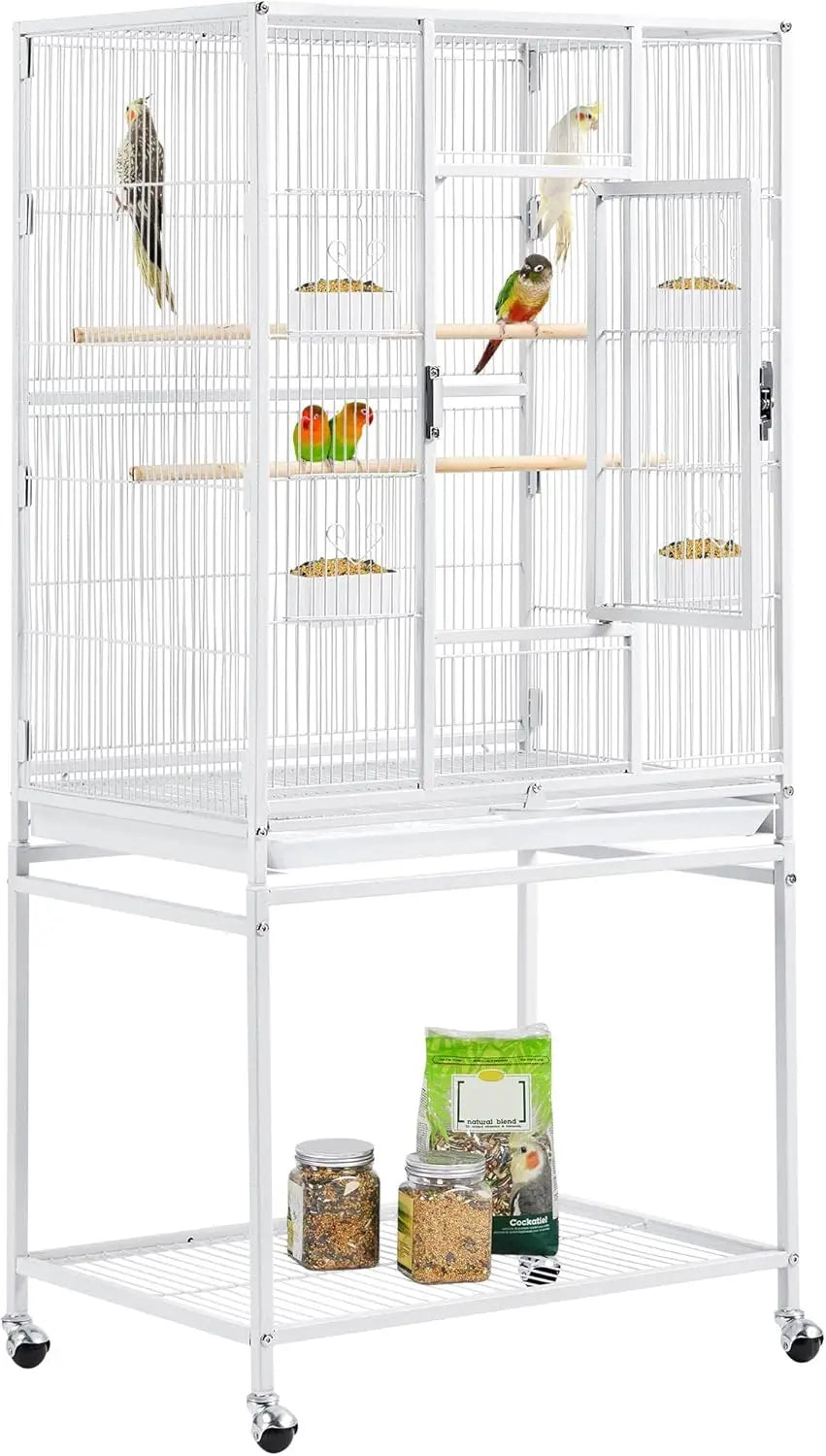 Metal Large Bird Cage With Stand For Parrot Parakeet And Cockatiel