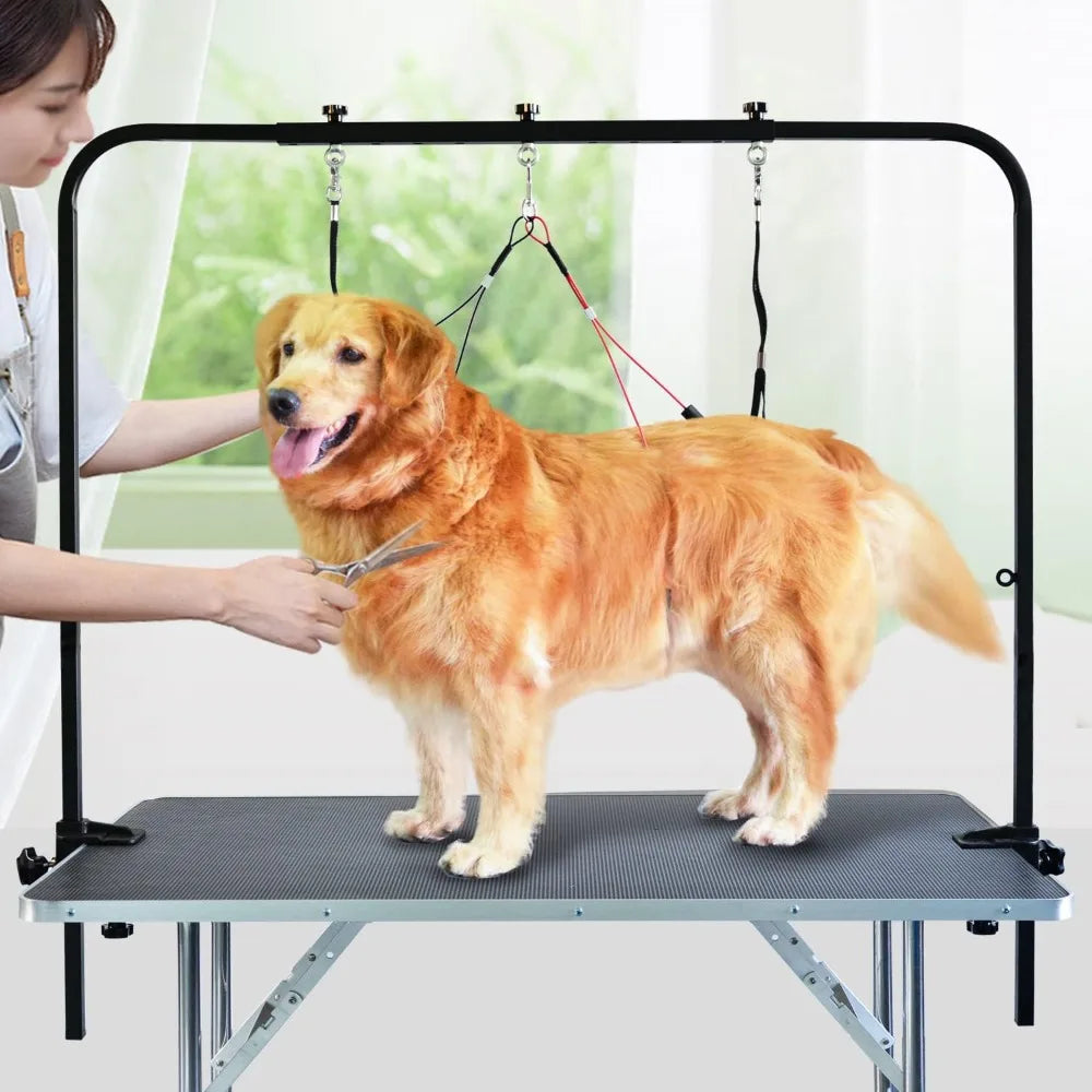 Overhead Pet Grooming Arm Bars with Clamps for Dog Bathing and Grooming