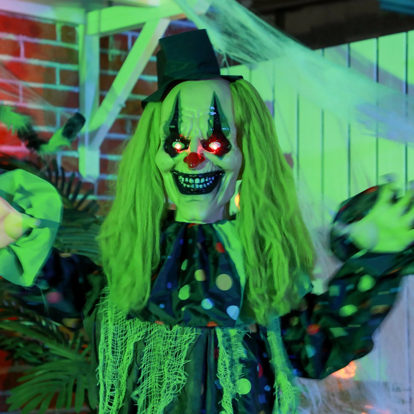 Circus Clown Halloween Animatronic With Sound Activated
