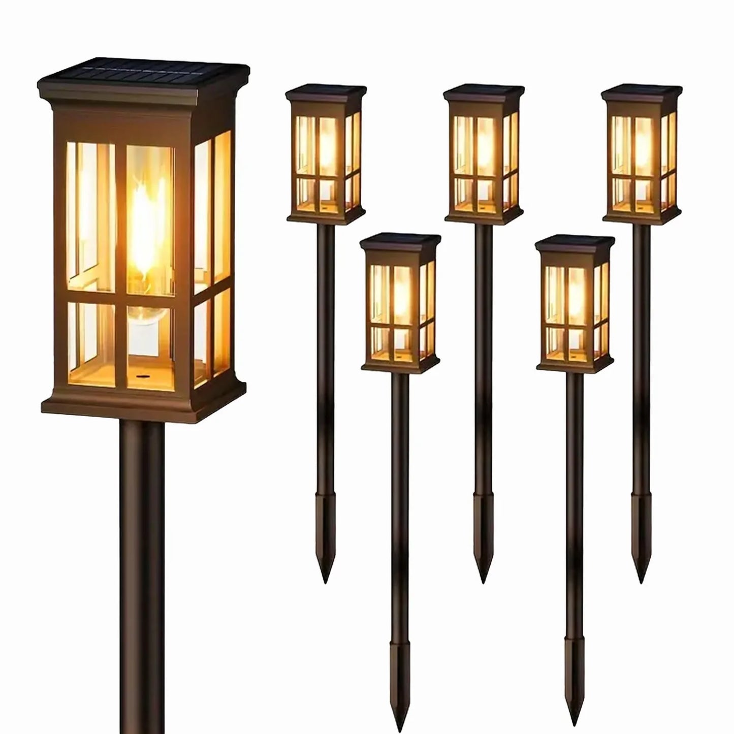 Two To Eight Pack Solar Pathway Lights LED Outdoor Patio
