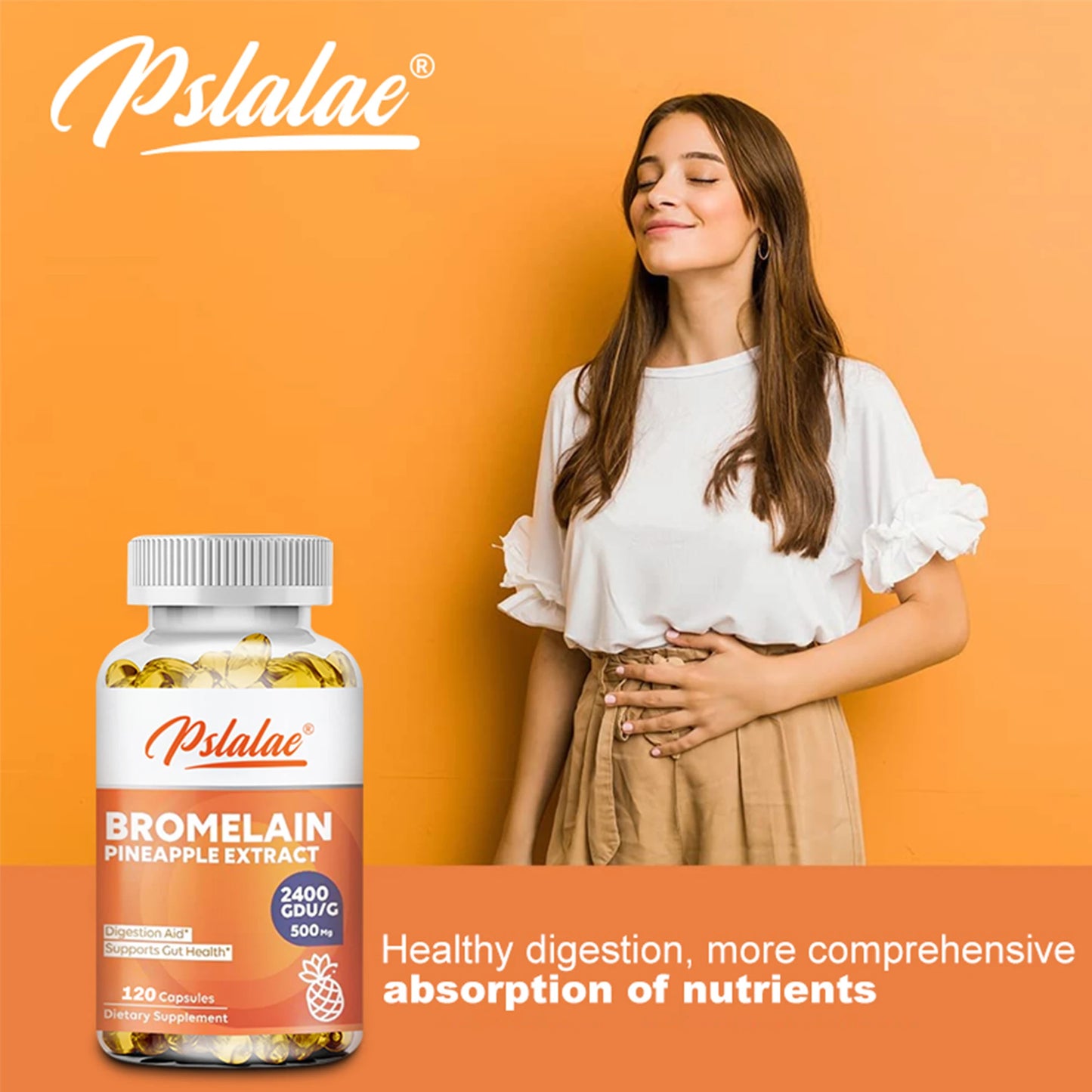 Bromelain Capsules for Immune Support Heart Joint and Respiratory Health 120 Capsules