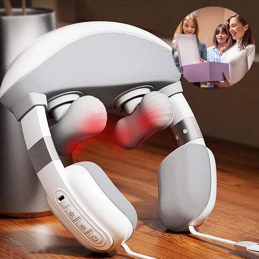 Simulated Finger Massage Multifunctional Massager Adjustable Shoulder and Neck Massage Shawl with Constant Temperature Heating and Stereo Kneading