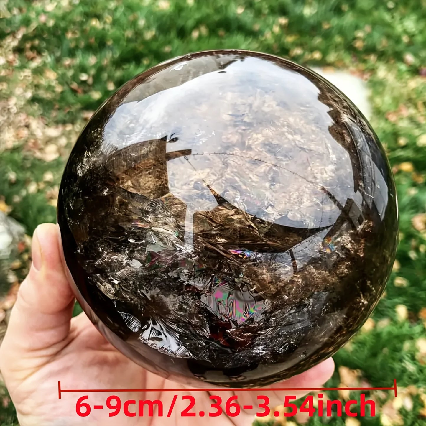 Smoky Quartz Crystal Sphere Unique Gift For Home Decor