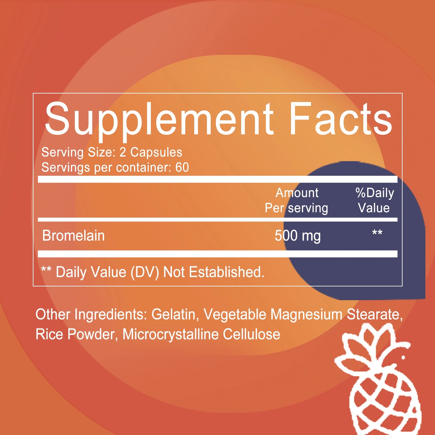 Bromelain Capsules for Immune Support Heart Joint and Respiratory Health 120 Capsules