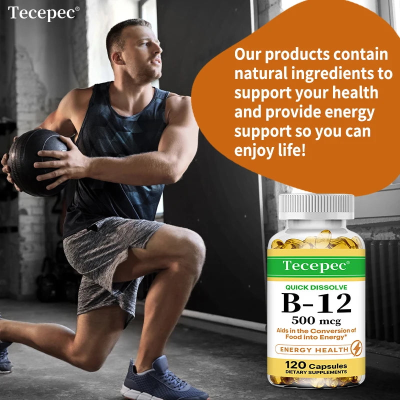 Vitamin B12 Supplement for Nervous System Health Capsules