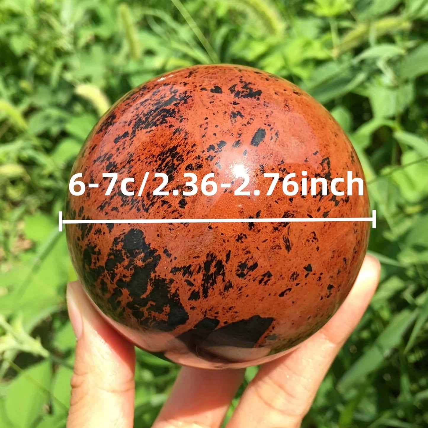 Red Obsidian Sphere Polished Crystal Display Piece Gift